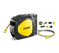 Carrete de manguera retráctil automático montado en la pared, caja de almacenamiento de tubería de agua giratoria de 180° con sistema de retorno lento