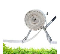 Carrete de manguera retráctil: estante plegable antideslizante de alta resistencia, marco de acero duradero, mecanismo de fácil extracción, almacenamiento compacto | Para césped, patio, garaje, tienda