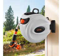 Carrete de Manguera Retráctil Giratorio de 180° Montado en Pared 20mx12mm