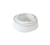 Carrete de manguera tubular H05VV-F 2 x 2,50 mm² blanca, 10m - Ideal para conexiones eléctricas en interiores y exteriores.