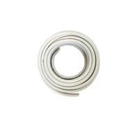Carrete de manguera tubular H05VV-F 3G 1,00 mm² blanca 15 m, ideal para extensiones eléctricas y uso en herramientas eléctricas.