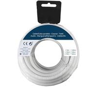Carrete de manguera tubular H05VV-F 3G 1,00 mm² blanca, 25 m, ideal para aplicaciones eléctricas y trabajos de jardín.