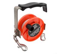 Carrete de mano para buceo en cuevas con longitud de línea guía de 150 pies o 290 pies y despliegue de parada de salto para aplicaciones SMB (150 pies naranja-rojo)