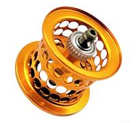 Carrete de metal para baitcasting, para Abu Garcia IB6 IB7 IB8 ALX LC6 para LV7 LC7 LT7 para BF8 MGX2 y Revo ALX para Gen 2, pieza de carrete de pesca de repuesto (rojo) (dorado)
