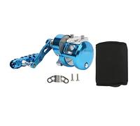 Carrete de Metal para baitcasting Rueda de Pesca Profesional Aparejo de Arrastre Fuerte LD02R LD04L LD04R LD06L LD06R para embalses Ríos Lagos Océanos 100% Nuevo Metal Plata (LD04L (Left Hand, Dual