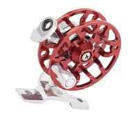 Carrete de moscas de agua salada, Carrete de pesca - Rojo de pesca para agua dulce,Bobina de aluminio