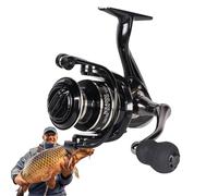 Carrete de pesca | Carrete de metal para pesca - Aparejo de pescador portátil, relación de engranaje portátil 5.2:1, herramienta de pesca para río y lago