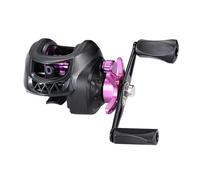 Carrete De Pesca Carrete de Pesca Profesional Ultraligero 7.2.1 Ratio de Engranaje Rueda de Baitcasting de Carpa Arrastre máximo 8kg Carrete de fundición de Pesca(Purple,Right Hand)