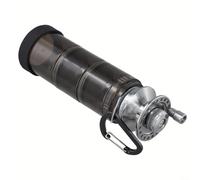 Carrete de pesca con línea de mano con almacenamiento de tres capas para una gestión eficiente de aparejos (negro)