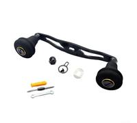 Carrete de pesca con mango basculante de 130 mm para espátula DAIWA y para ABU para REVO Beast, construcción de aleación de aluminio con perilla EVA, rodamientos, con placa de bloqueo, tuerca