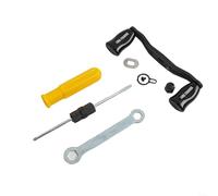 Carrete de pesca con mango basculante de carbono compatible con Metanium para Bantam para SLXDC, incluye tornillos, arandelas, tuercas, cerraduras y herramientas para montaje de carrete de cebo de 7 4