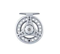Carrete de pesca con mosca - Carretes de mosca de 3/4 de peso con cuerpo de aleación de aluminio, equipo de pesca para pesca en aguas quietas, ríos, reservorios y mar, color plateado
