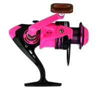 Carrete de Pesca con Mosca y Spinning Pink Serie 2000-7000, relación de Alta Velocidad 5.2:1, Carrete Totalmente metálico, Compatible con Agua Dulce y Salada(4000 Series)
