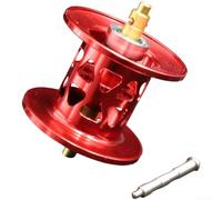 Carrete de pesca de aleación de aluminio para Abu Garcia Max B6P6 y modelo 26, copa de línea de marco asimétrico ligero con rodamientos de cerámica para piezas de reparación de carretes de cebo (RedB)