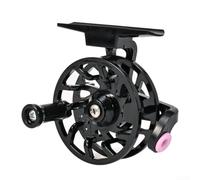 Carrete de pesca de hielo con alarma de picadura para trucha para lucio | Alarma de picadura integrada, husillo de latón, engranaje de metal, ideal para trucha y lucio, resistente al invierno