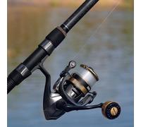 Carrete de pesca diseñado para mayor estabilidad con cuerpo compuesto de nailon resistente y sistema de frenado mejorado (1000)