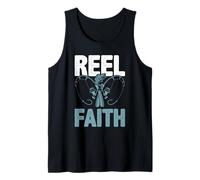 Carrete de Pesca Divertido Fe Religión Diversión Camiseta sin Mangas