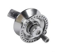 Carrete de pesca en hielo de aleación de aluminio para rueda de mosca de metal CNC con perilla de arrastre ajustable, sonido de clic bidireccional, carrete de invierno para mano derecha, engranaje