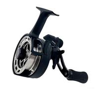 Carrete de pesca en hielo de pie alto con 3 rodamientos más 1 y 3. Para relación de engranaje 2 a 1 para pesca en balsa de lago de invierno con arrastre máximo de 8 kg y diseño de carrete hueco para
