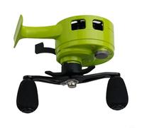 Carrete de pesca en hielo en línea Gdfnmogo con relación de transmisión 3.2:1, rodamientos de bolas 3+1, sistema de caída magnética, palanca de carrete bidireccional, construcción de ABS y metal