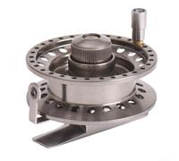 Carrete de pesca en hielo para mano derecha con construcción de aleación de aluminio, perilla de fuga ajustable mecanizado CNC y sonido de clic de doble dirección (BLT-50 (BLT-60 (mano derecha))