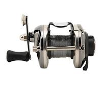 Carrete de Pesca Giratorio Carrete de Pesca portátil de Hielo en Invierno Rueda de Placa pequeña Carrete Lateral con Aparejo de línea(Negro)