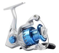 Carrete de pesca giratorio con relación de engranaje 5.2:1 y mecanismo de resorte mejorado para un arrastre estable y recuperación de línea suave con diseño de boca oblicua y copa de hilo de nailon