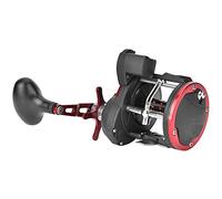 Carrete de Pesca marítima portátil con Contador de Pantalla Digital, Carrete de Arrastre con Rueda Lateral, Bobina metálica de 4 rodamientos para Pesca en Agua Salada, recuperación