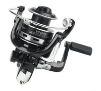 Carrete de pesca multiusos con carrete de metal fuerte para una mayor distancia y un manejo cómodo en cualquier entorno (negro 4000)