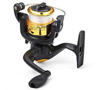 Carrete de pesca para pesca de carpa con carrete fijo, potente carrete de pesca de carpa, relación de engranaje 5.2: 1 con alambre transparente, amarillo