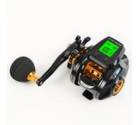 Carrete de pesca tipo baitcasting con electrónico, pantalla LED grande, bobina profunda, relación de transmisión 7.2:1, para pesca en , recargable por USB