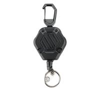 Carrete de portatarjetas retráctil, portainsignia retráctil con | Extensión de llave de alambre de acero con,Llavero de tarjeta de visita resistente, clip multifuncional para los ens