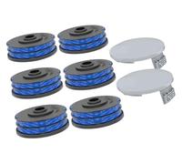 Carrete de repuesto con cubiertas for recortadora de hilo Ryobi RLT4027, RLT4125, RLT5027, RLT5127, RLT6030 y RLT6130, paquete de 6 + 2.