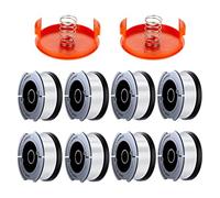 Carrete de repuesto for recortadora de nailon, 6/8 Uds., 9,14 m de longitud, AF-100-3ZP, diámetro de 1,65 mm, compatible con Black Decker, cortadora de césped(8pcs)