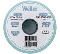 Carrete De Soldadura Sin Plomo Weller T0051402599 Sn30Ag05Cu 100g 0.8mm