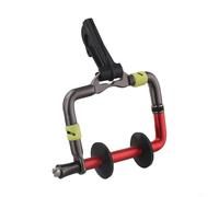 Carrete de soporte para línea de pesca con mosca con construcción de aleación de aluminio, clip de gancho de plástico, funda de goma luminosa para pesca nocturna y función de ranura de corte