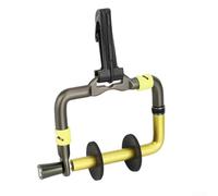 Carrete de soporte para línea de pesca con mosca con construcción de aleación de aluminio, clip de gancho de plástico, funda de goma luminosa para pesca nocturna y función de ranura de corte