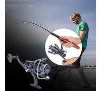 Carrete giratorio duradero con rueda de pesca de arrastre delantera y trasera (40 FR)