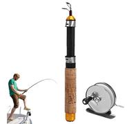 Carrete para Cañas De Pescar En Hielo: Diseño Portátil, Carrete Ultra Suave, Herramientas De para Hombres, Equipo Duradero con Estuche De Transporte Compacto | Kit De Seguridad para Caza