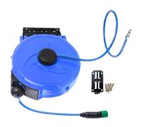 Carrete Para Manguera Retráctil,12m Soporte De Montaje De Alta Resistencia,Portamangueras Para Agua - Para Jardín Garaje Taller Casa Jardinería