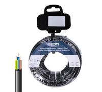 Carrete para manguera tubular H05VV-F 3G 1,00 mm² negro, 20 m, ideal para conexiones eléctricas y uso en exteriores.