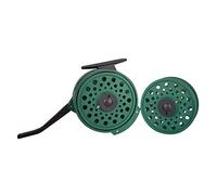 Carrete Pesca Mosca Carrete de Pesca con Mosca automático, Carrete súper Ligero, Grafito Bolsa Malla Extro(Reel and SpoolGreen)