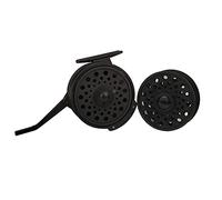 Carrete Pesca Mosca Carrete de Pesca con Mosca automático, Carrete súper Ligero, Grafito Bolsa Malla Extro(Reel and SpoolBlack)