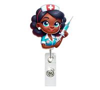 Carrete retráctil de insignia de enfermera con clip para decoración de etiquetas de nombre, para enfermería, médicos, trabajadores de urgencias y médicos