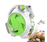 Carrete retráctil para manguera de jardín, equipo de baño para mascotas con | Carrete de manguera de jardín portátil para patio trasero, patio, patio, garaje, cubierta de madera, entrada, balcón