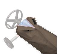 Carrete Solar para Piscina, Manta Solar para Carrete Piscina Protector Impermeable Lona Protectora con Velcro Resistente Cubierta (Brown, 490*96cm)