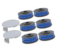 Carrete y cubierta de repuesto for Ryobi RLT4027 RLT4125 RLT5027 RLT5127 RLT6030 RLT6130 Accesorios de hilo for cortadora de césped(6+2)