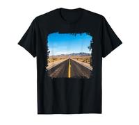 Carretera del Desierto Largo Recto Camino Vasta Vista del Paisaje Camiseta