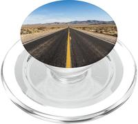 Carretera del Desierto Largo Recto Camino Vasta Vista del Paisaje PopSockets PopGrip para MagSafe