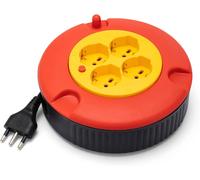 Carretes de Cable Casero 4 Toma Cable Velamp Domreel H05VV-F3G1.0MM2, 5M, Ce